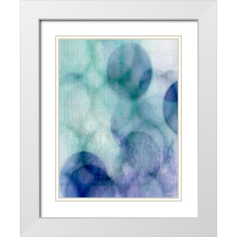 Moody Blue II White Modern Wood Framed Art Print with Double Matting by Butler, John