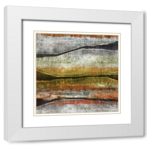 Painted Live Edge I White Modern Wood Framed Art Print with Double Matting by Butler, John