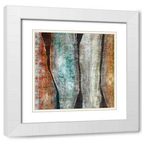 Painted Live Edge II White Modern Wood Framed Art Print with Double Matting by Butler, John