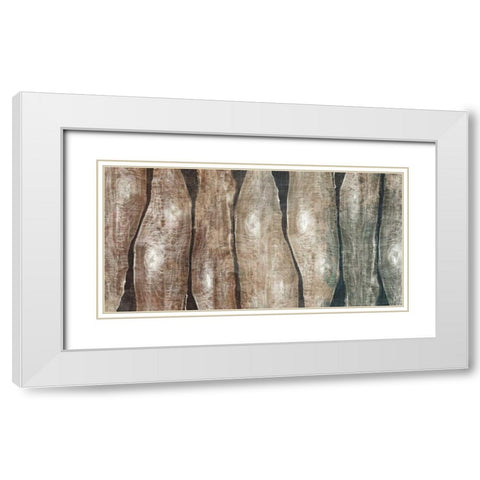 Live Edge I White Modern Wood Framed Art Print with Double Matting by Butler, John