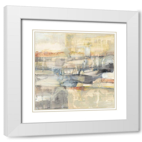 Pastel Earth I White Modern Wood Framed Art Print with Double Matting by Goldberger, Jennifer