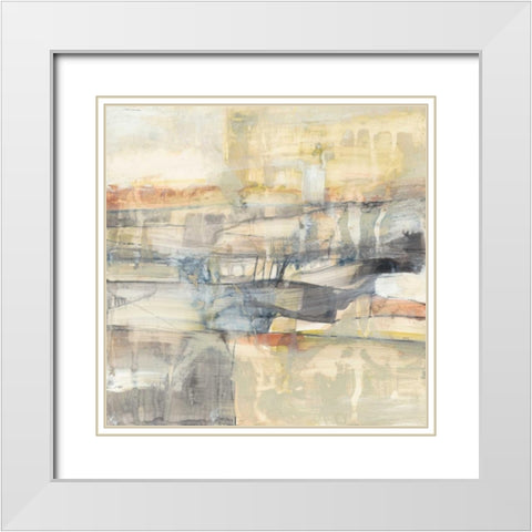 Pastel Earth I White Modern Wood Framed Art Print with Double Matting by Goldberger, Jennifer