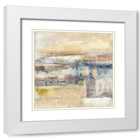 Pastel Earth II White Modern Wood Framed Art Print with Double Matting by Goldberger, Jennifer