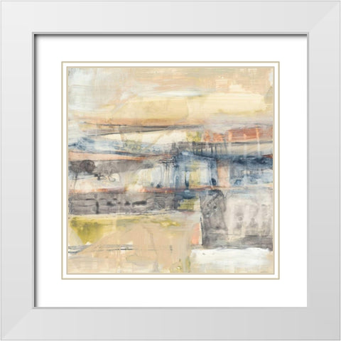 Pastel Earth II White Modern Wood Framed Art Print with Double Matting by Goldberger, Jennifer