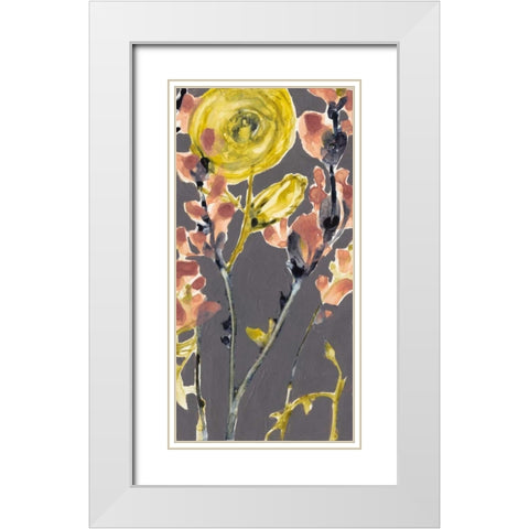 Anemone and Coral II White Modern Wood Framed Art Print with Double Matting by Goldberger, Jennifer