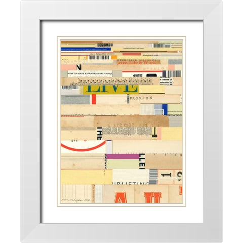 True II White Modern Wood Framed Art Print with Double Matting by Galapon, Nikki