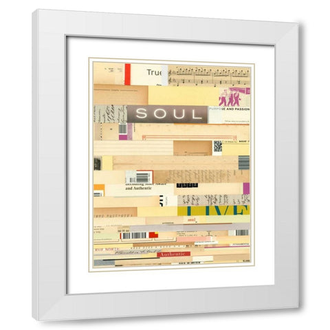 True III White Modern Wood Framed Art Print with Double Matting by Galapon, Nikki