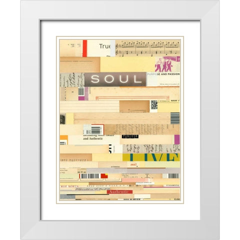 True III White Modern Wood Framed Art Print with Double Matting by Galapon, Nikki