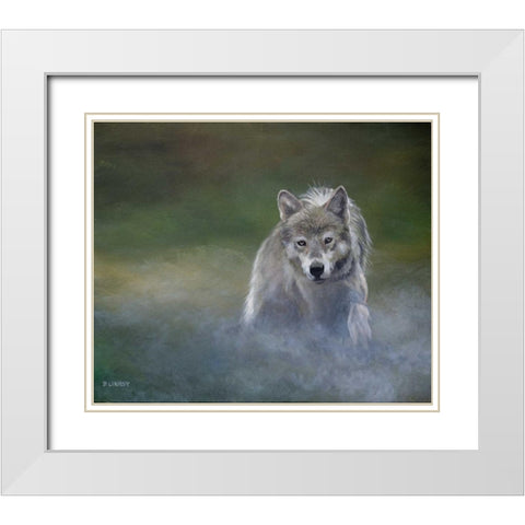Misty Wild I White Modern Wood Framed Art Print with Double Matting by Lynnsy, B.