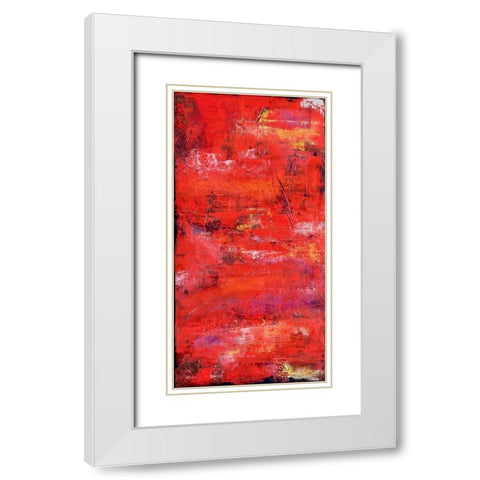 Red Door I White Modern Wood Framed Art Print with Double Matting by Ashley, Erin