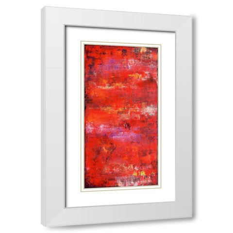 Red Door II White Modern Wood Framed Art Print with Double Matting by Ashley, Erin