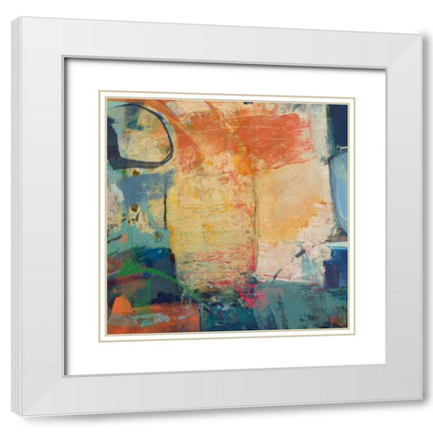 Relic I White Modern Wood Framed Art Print with Double Matting by Vision Studio