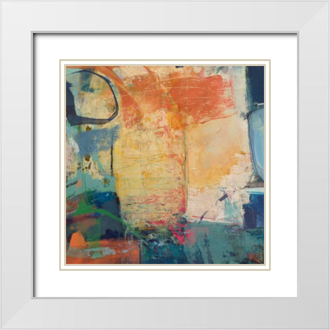 Relic I White Modern Wood Framed Art Print with Double Matting by Vision Studio