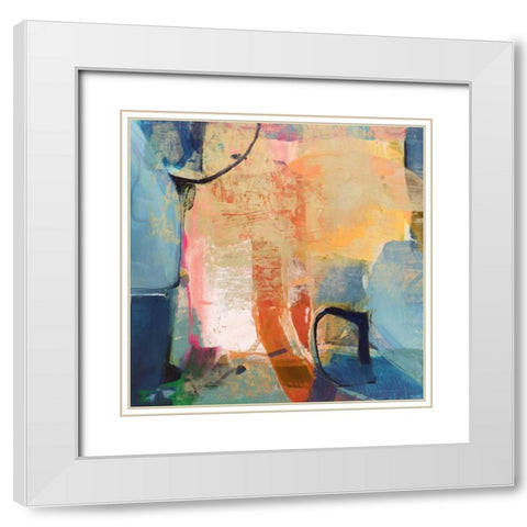 Relic II White Modern Wood Framed Art Print with Double Matting by Vision Studio
