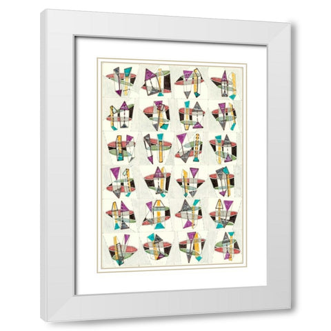 Mid Century Exploration I White Modern Wood Framed Art Print with Double Matting by Galapon, Nikki