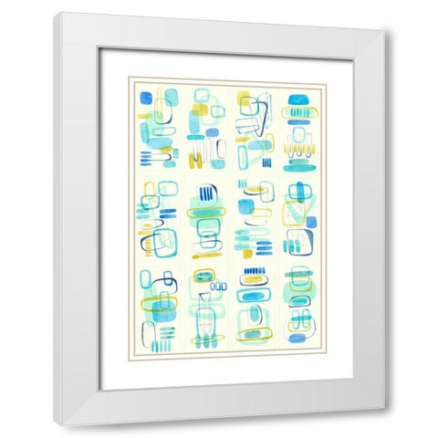 Mid Century Exploration II White Modern Wood Framed Art Print with Double Matting by Galapon, Nikki