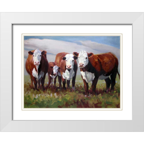 Home on the Range White Modern Wood Framed Art Print with Double Matting by Hawley, Carolyne