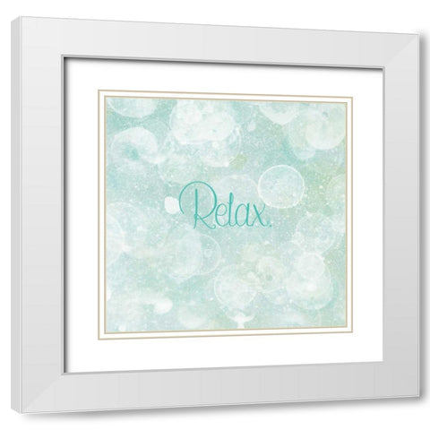 Bubble Bath I White Modern Wood Framed Art Print with Double Matting by Studio W