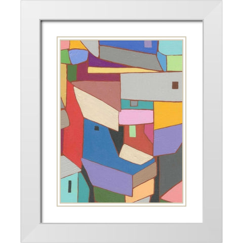 Rooftops in Color X White Modern Wood Framed Art Print with Double Matting by Galapon, Nikki