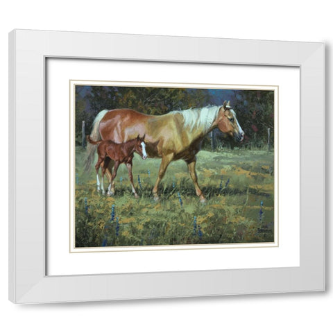 Field of Dreams White Modern Wood Framed Art Print with Double Matting by Sorenson, Jack