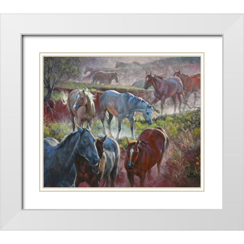 Greener Pastures White Modern Wood Framed Art Print with Double Matting by Sorenson, Jack