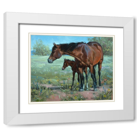 Watchful Eye White Modern Wood Framed Art Print with Double Matting by Sorenson, Jack