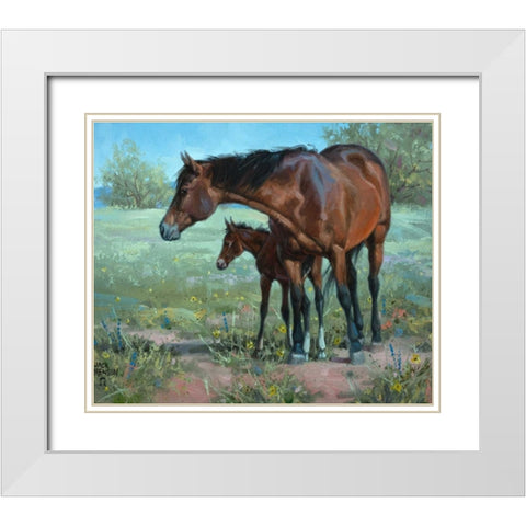 Watchful Eye White Modern Wood Framed Art Print with Double Matting by Sorenson, Jack