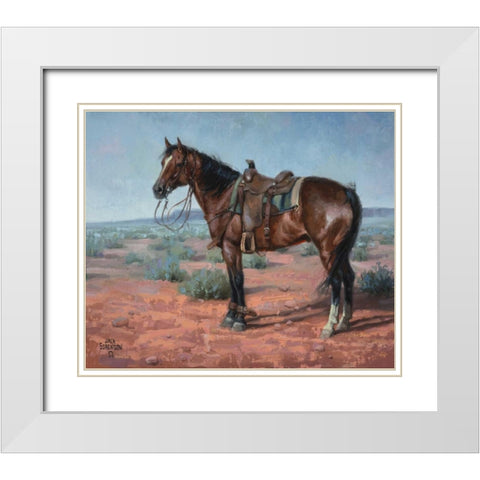 Ready and Waiting White Modern Wood Framed Art Print with Double Matting by Sorenson, Jack