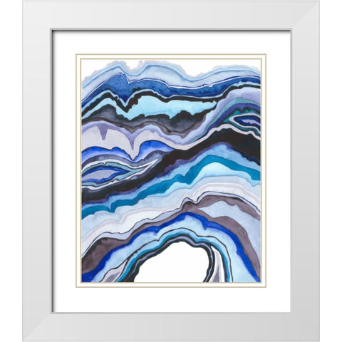 Quartz Lore II White Modern Wood Framed Art Print with Double Matting by Popp, Grace