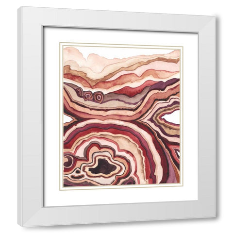 Quartz Lore III White Modern Wood Framed Art Print with Double Matting by Popp, Grace