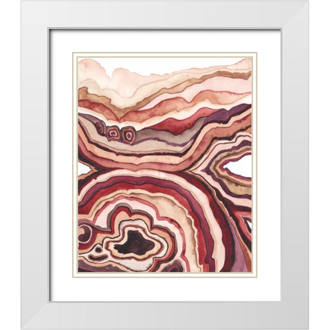 Quartz Lore III White Modern Wood Framed Art Print with Double Matting by Popp, Grace