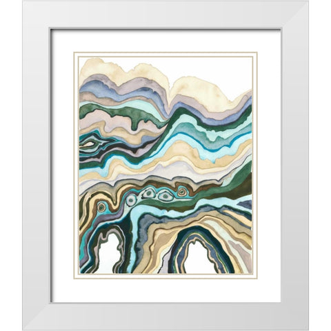 Quartz Lore IV White Modern Wood Framed Art Print with Double Matting by Popp, Grace