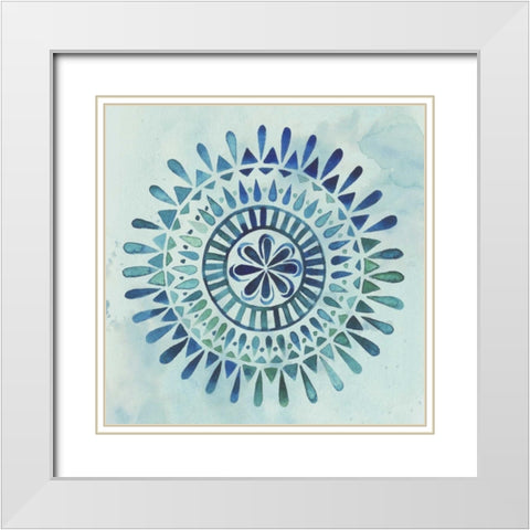 Watercolor Mandala II White Modern Wood Framed Art Print with Double Matting by Popp, Grace