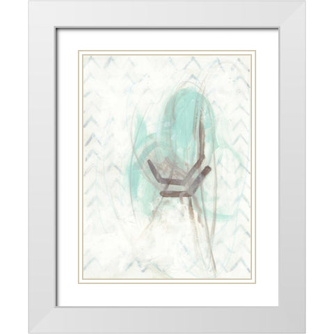 Pattern Logic I White Modern Wood Framed Art Print with Double Matting by Vess, June Erica