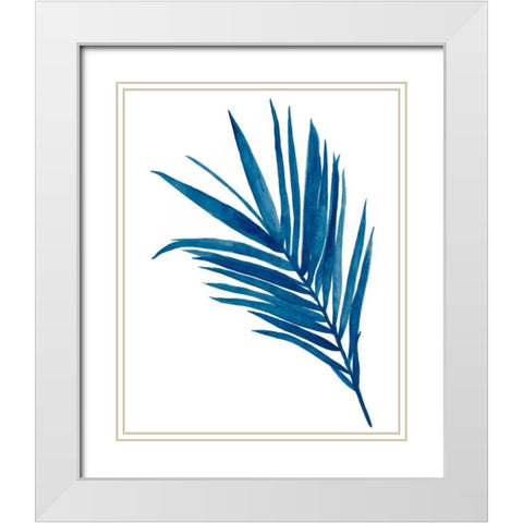 Indigo Botanica III White Modern Wood Framed Art Print with Double Matting by McCavitt, Naomi