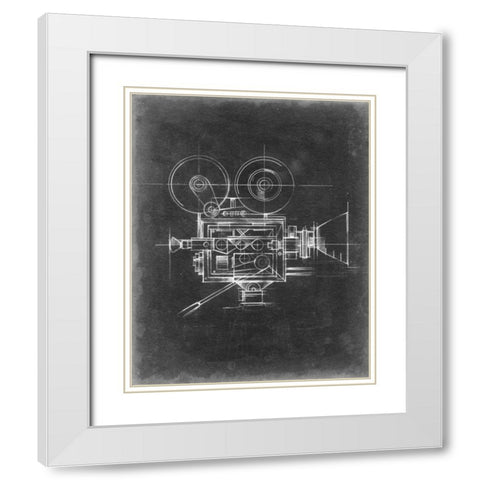 Camera Blueprints II White Modern Wood Framed Art Print with Double Matting by Harper, Ethan