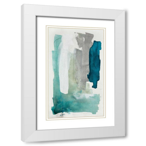 Seaglass III White Modern Wood Framed Art Print with Double Matting by Contacessi, Julia