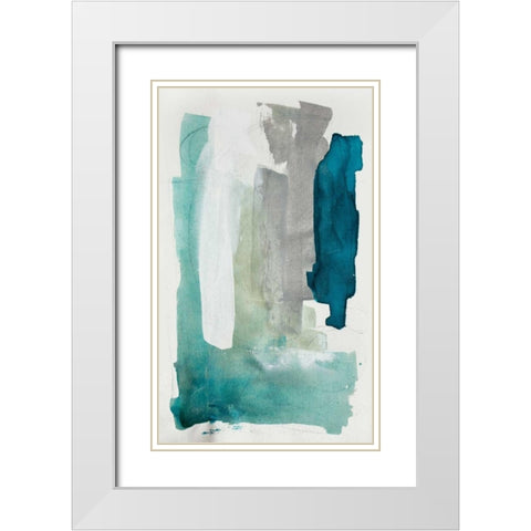 Seaglass III White Modern Wood Framed Art Print with Double Matting by Contacessi, Julia