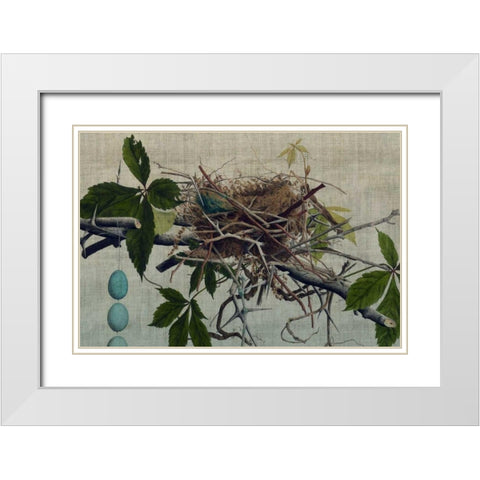 Nesting I White Modern Wood Framed Art Print with Double Matting by Butler, John