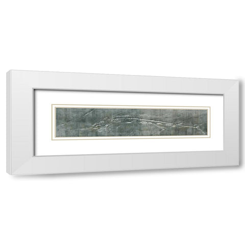 Fossil Imprint I White Modern Wood Framed Art Print with Double Matting by Butler, John