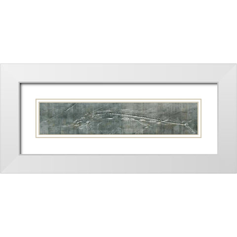 Fossil Imprint I White Modern Wood Framed Art Print with Double Matting by Butler, John