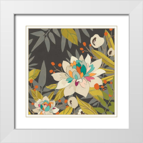Tropical Twilight I White Modern Wood Framed Art Print with Double Matting by Vess, June Erica