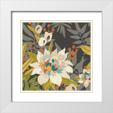 Tropical Twilight II White Modern Wood Framed Art Print with Double Matting by Vess, June Erica