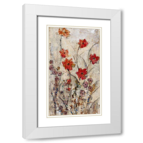 Floral Wash II White Modern Wood Framed Art Print with Double Matting by OToole, Tim