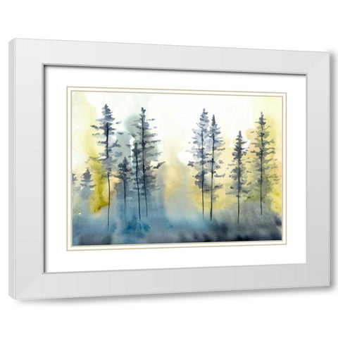 Shadow Forest I White Modern Wood Framed Art Print with Double Matting by Zarris, Chariklia