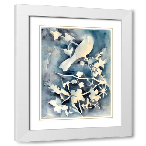 Hedgerow II White Modern Wood Framed Art Print with Double Matting by Zarris, Chariklia