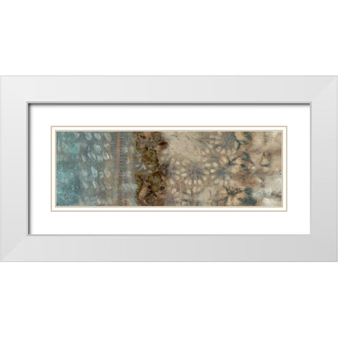 Shibori Panel I White Modern Wood Framed Art Print with Double Matting by Zarris, Chariklia