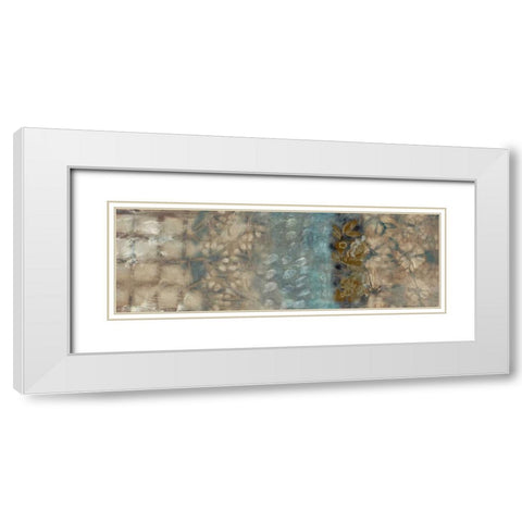 Shibori Panel II White Modern Wood Framed Art Print with Double Matting by Zarris, Chariklia