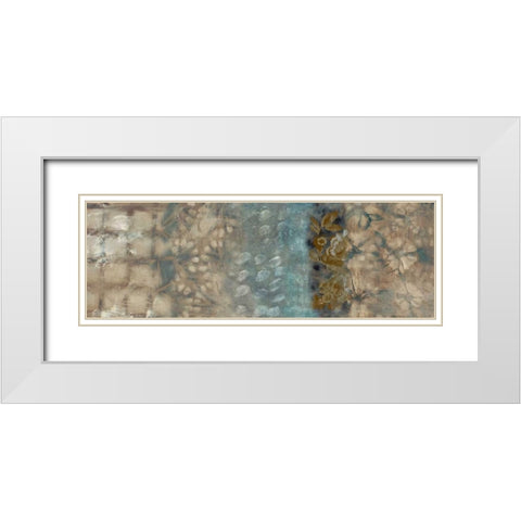 Shibori Panel II White Modern Wood Framed Art Print with Double Matting by Zarris, Chariklia