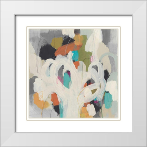 Parsing Prose I White Modern Wood Framed Art Print with Double Matting by Vess, June Erica
